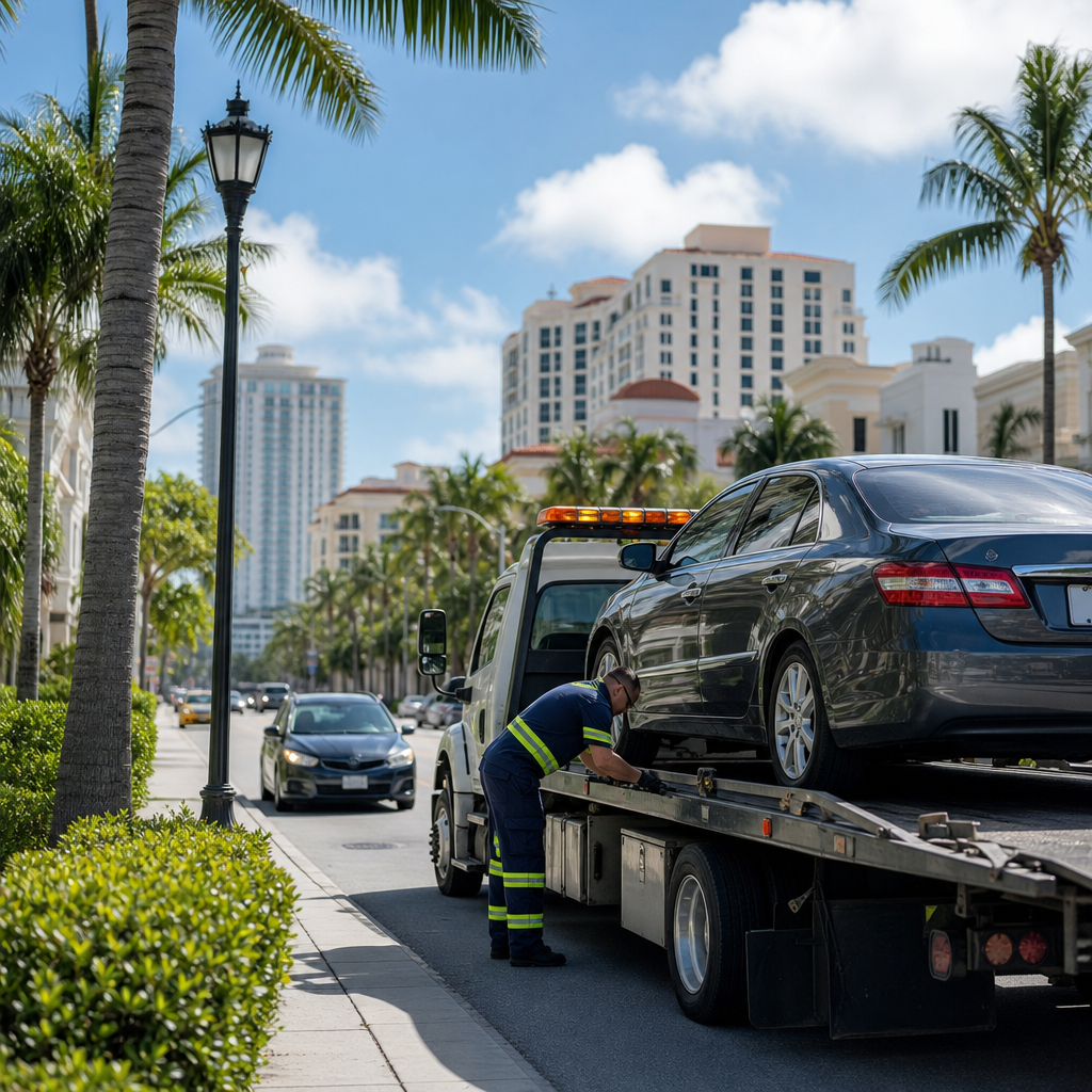 Towing Service West Palm Beach FL — 24-hour towing image in West Palm Beach